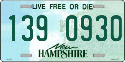 NH license plate 1390930
