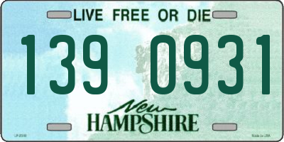 NH license plate 1390931