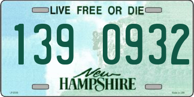 NH license plate 1390932