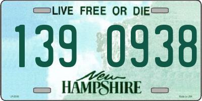 NH license plate 1390938