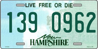 NH license plate 1390962