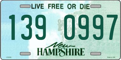 NH license plate 1390997