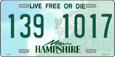 NH license plate 1391017