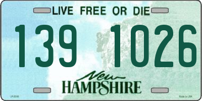 NH license plate 1391026