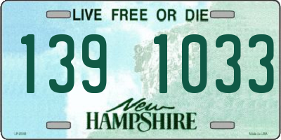 NH license plate 1391033