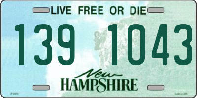 NH license plate 1391043