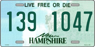 NH license plate 1391047