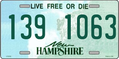 NH license plate 1391063