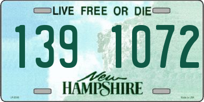 NH license plate 1391072
