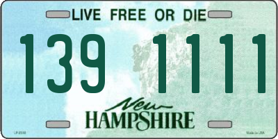 NH license plate 1391111