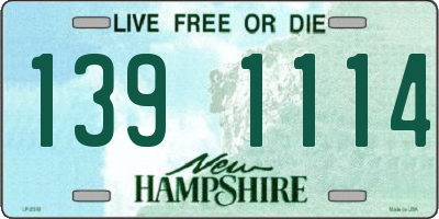 NH license plate 1391114