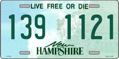 NH license plate 1391121
