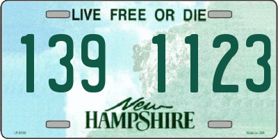 NH license plate 1391123