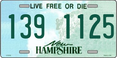 NH license plate 1391125