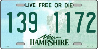 NH license plate 1391172