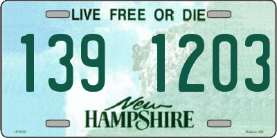NH license plate 1391203