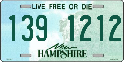 NH license plate 1391212