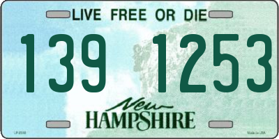 NH license plate 1391253