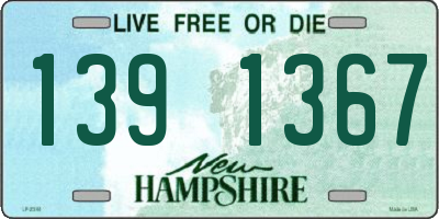 NH license plate 1391367