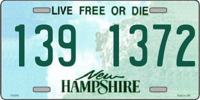 NH license plate 1391372