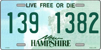 NH license plate 1391382