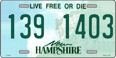 NH license plate 1391403