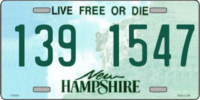 NH license plate 1391547