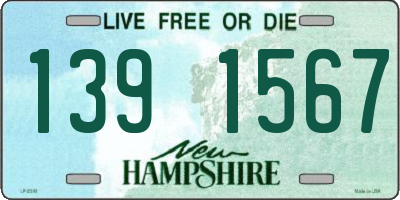 NH license plate 1391567
