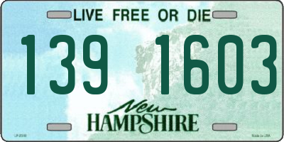 NH license plate 1391603