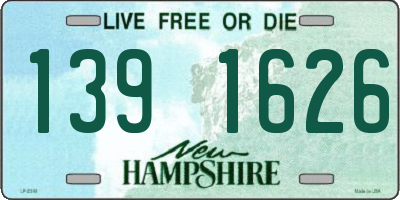 NH license plate 1391626
