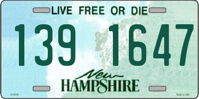 NH license plate 1391647