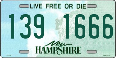 NH license plate 1391666