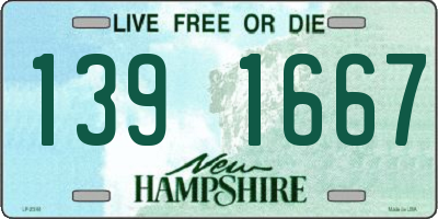 NH license plate 1391667