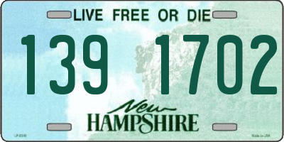 NH license plate 1391702
