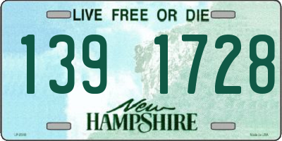 NH license plate 1391728