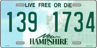 NH license plate 1391734