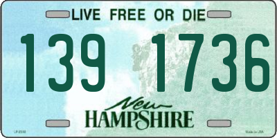 NH license plate 1391736