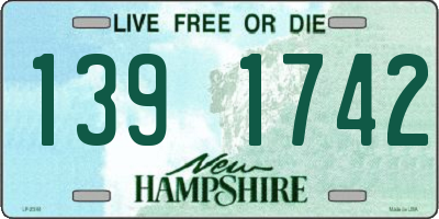 NH license plate 1391742