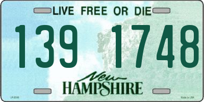 NH license plate 1391748