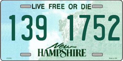 NH license plate 1391752