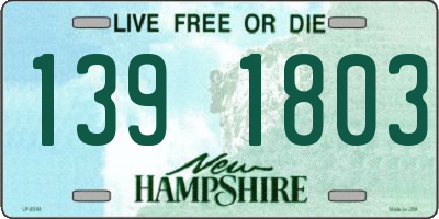 NH license plate 1391803