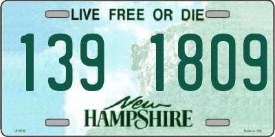 NH license plate 1391809
