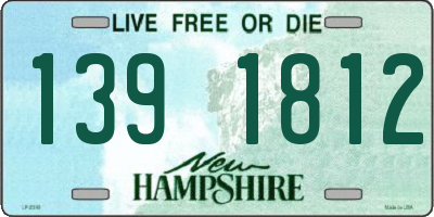 NH license plate 1391812
