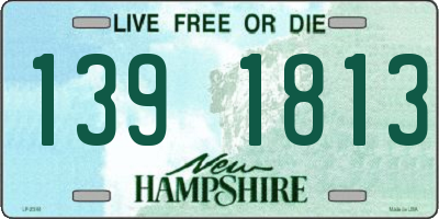 NH license plate 1391813