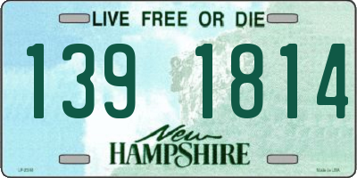 NH license plate 1391814