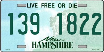 NH license plate 1391822