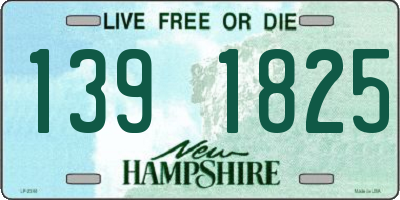 NH license plate 1391825