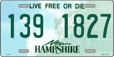 NH license plate 1391827