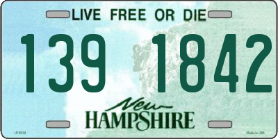NH license plate 1391842