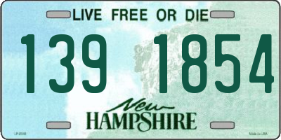 NH license plate 1391854